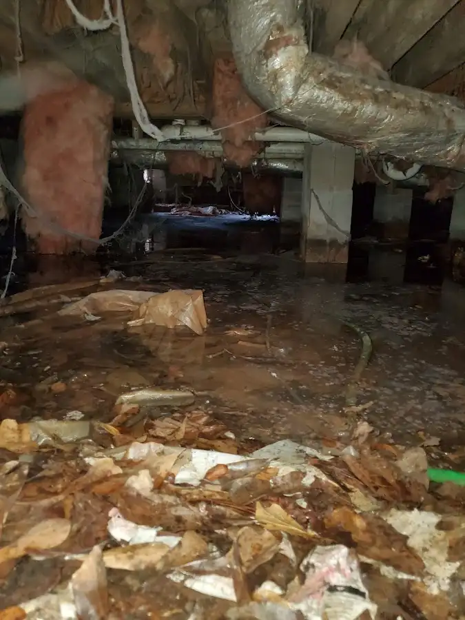 Crawl space flood assessment for Commercial Water Damage Restoration in Aberdeen