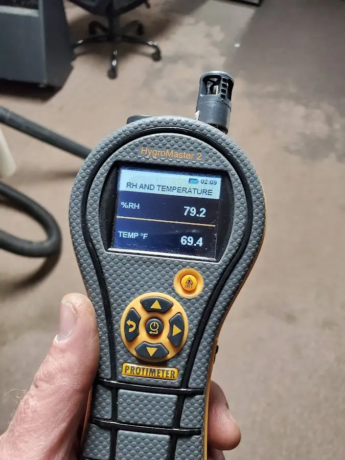 Moisture meter humidity assessment for Fire & Smoke Damage Restoration in Aberdeen